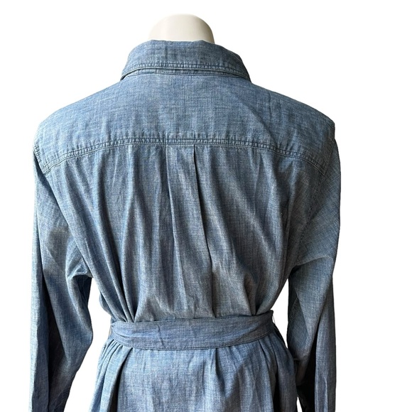 NWT, Lands' End Chambray Button Front Shirt Dress, Sz 1X - Picture 9 of 12